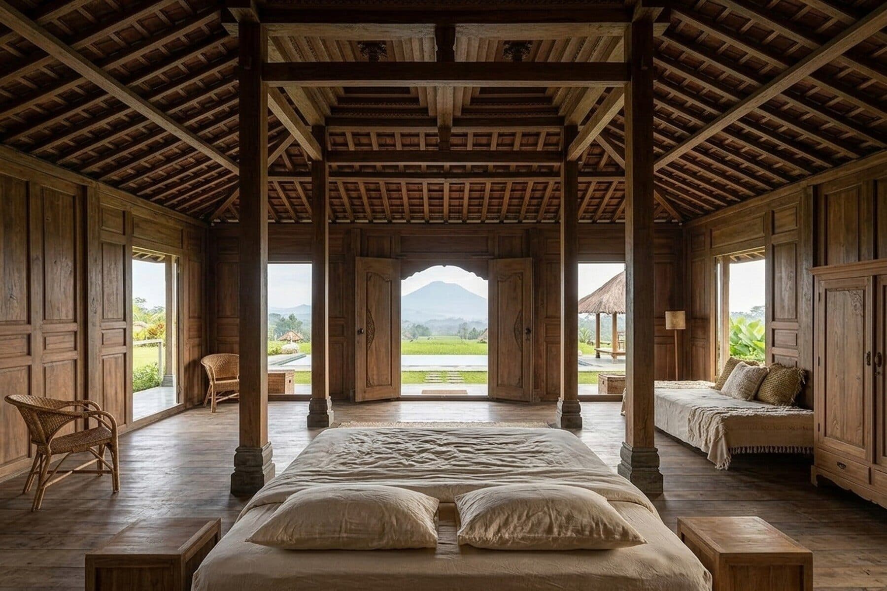 Joglo Agung: Mountain bedroom