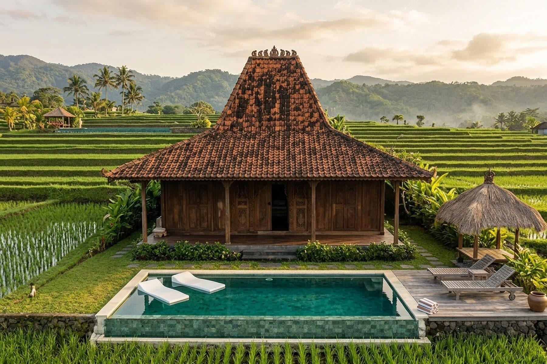 Joglo Jati, teak joglo with a private pool