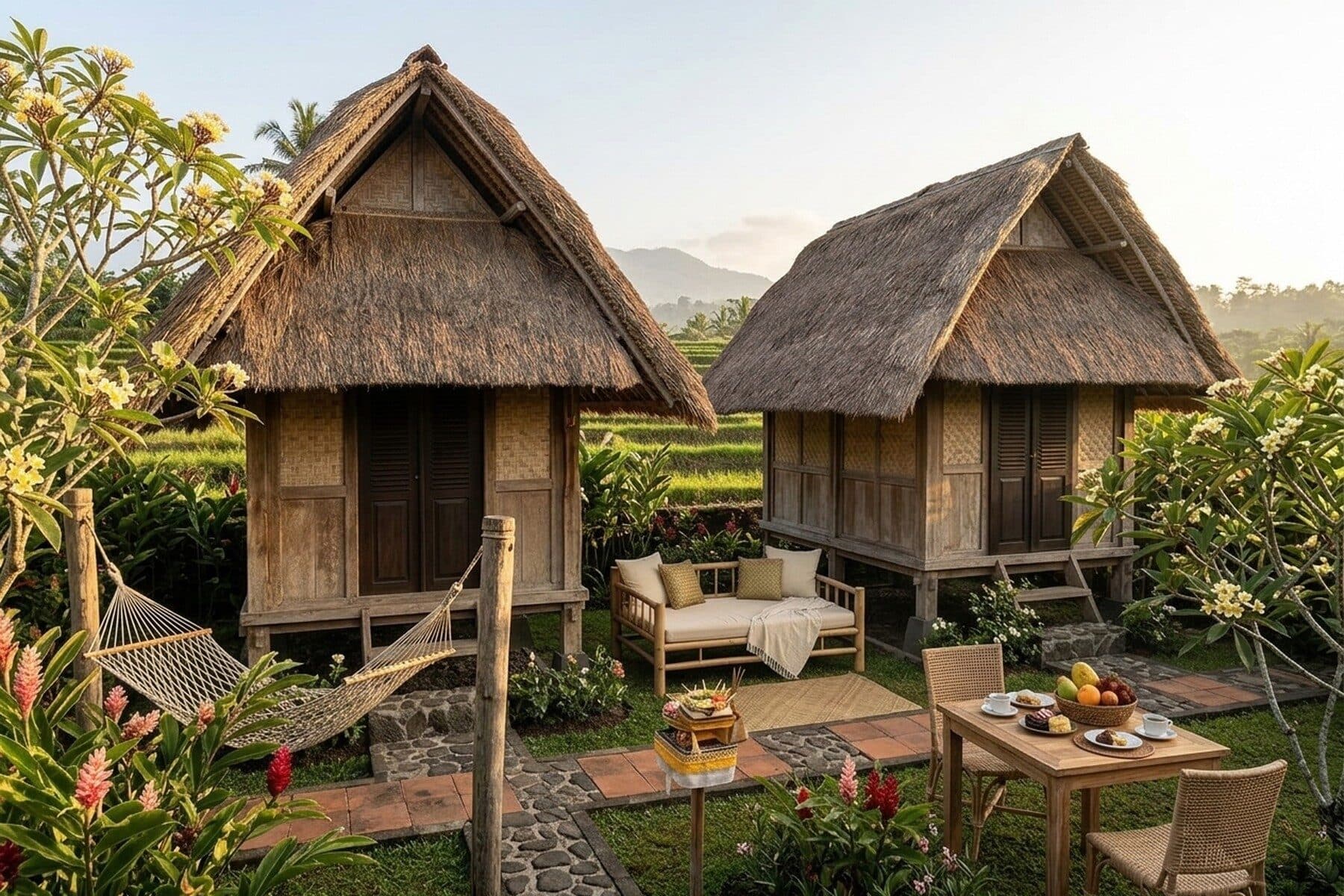 Lumbung Kembar: Daybed terrace