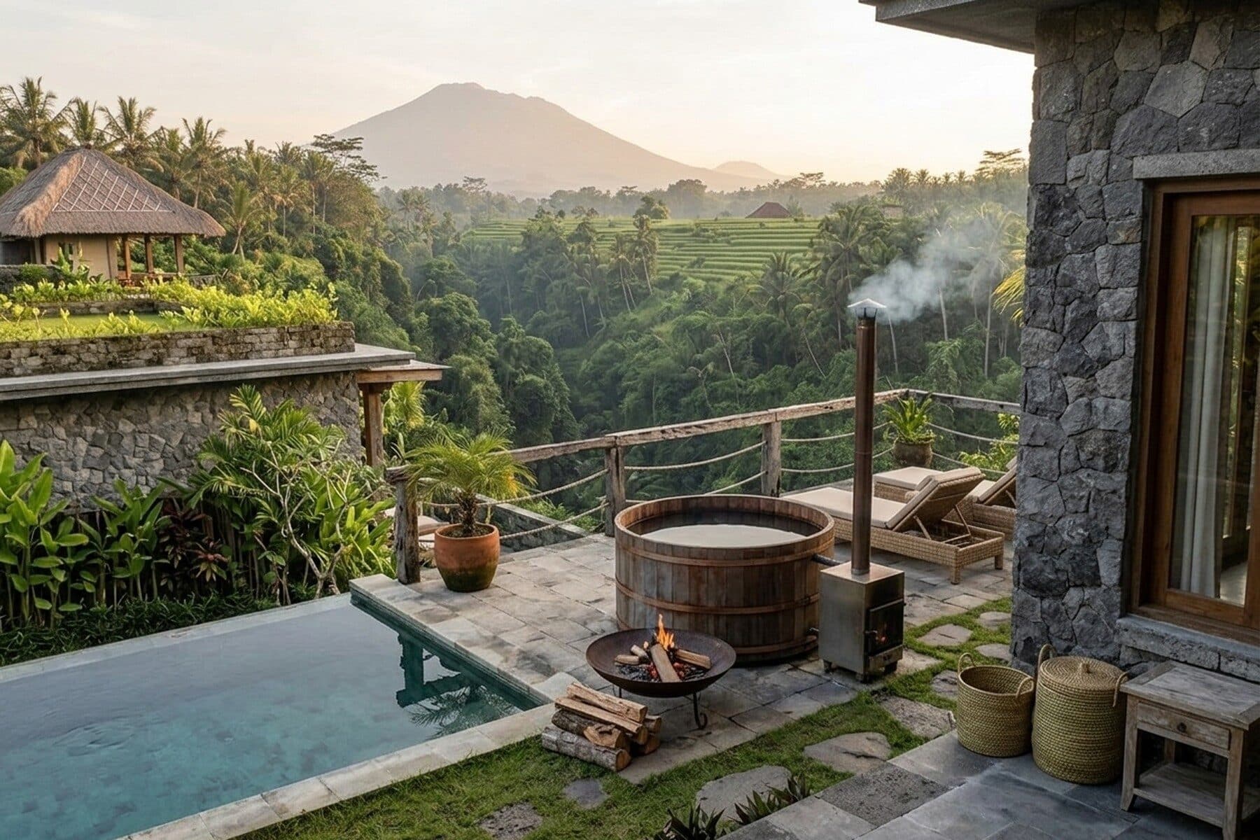 Rumah Batu: Hot-tub terrace