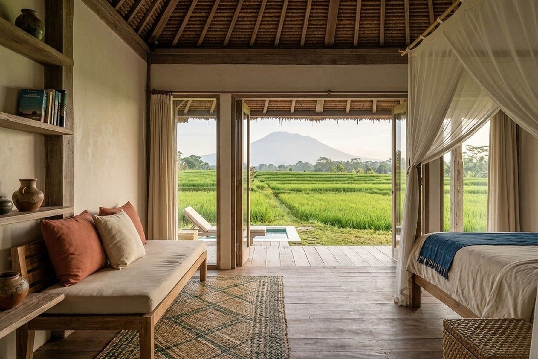 Rumah Sawah: One long room